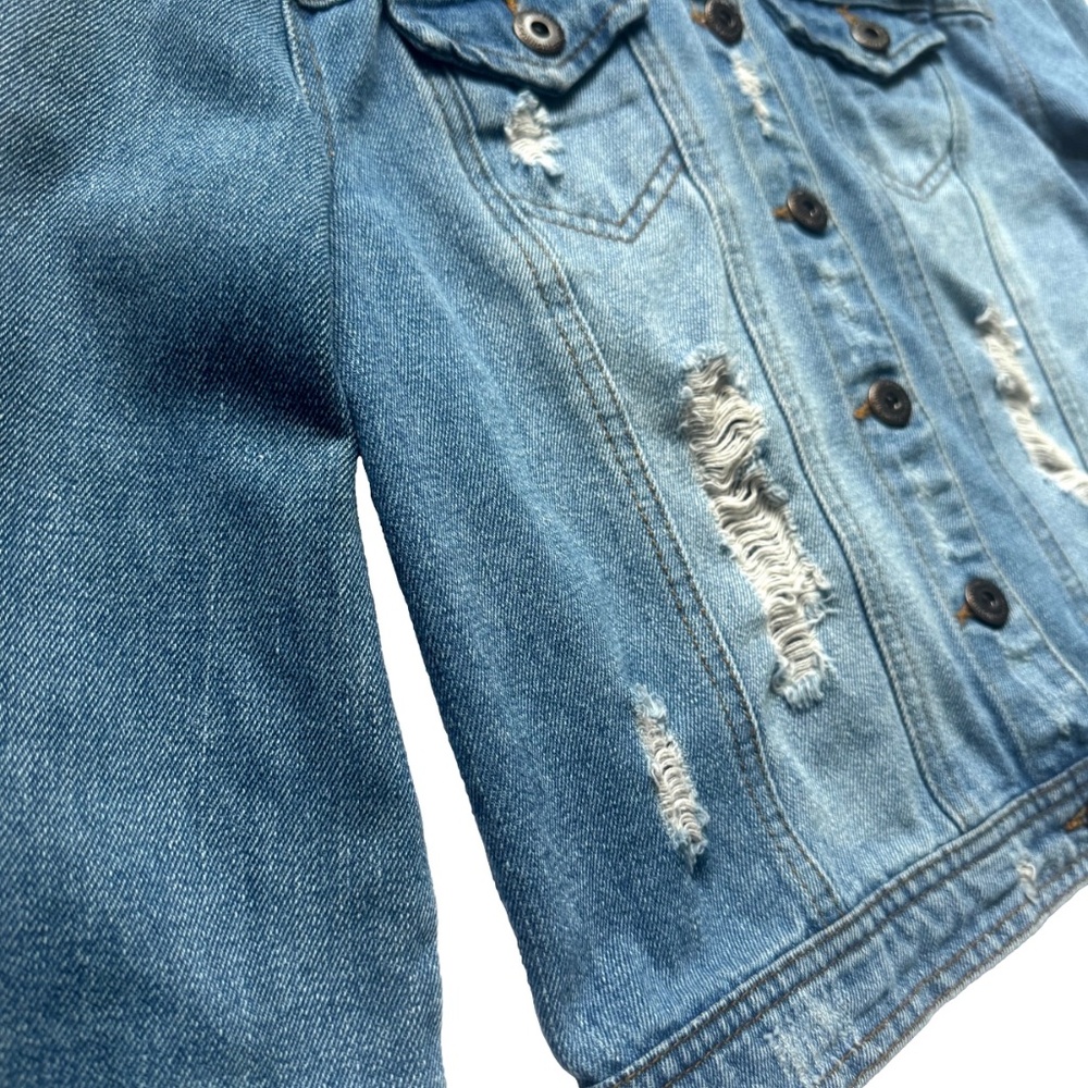 Highway Jeans Grunge Distressed Denim Jacket - Picture 3 of 5